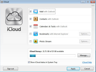 Icloud in outlook