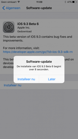 's Nachts IOS-updates Installeren Op IPhone En IPad