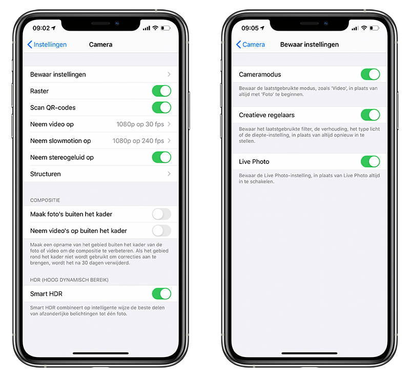 Camera-instellingen Bewaren Op Je IPhone En IPad