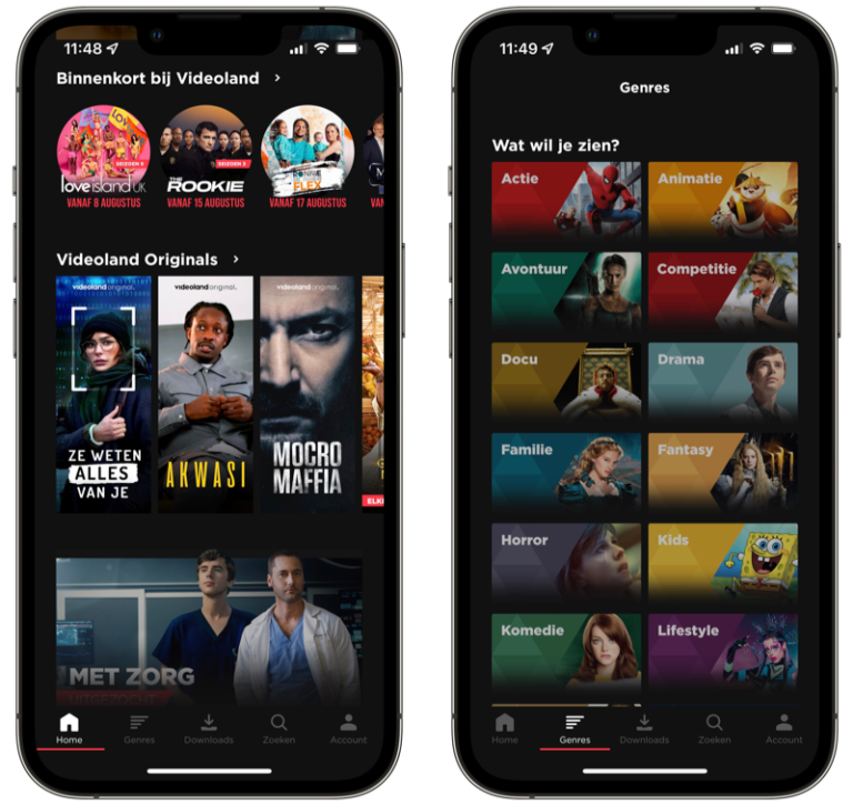 Videoland V2 app downloaden vernieuwde versie met nieuw design