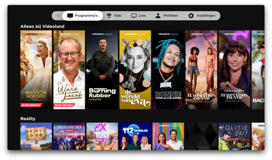 Videoland V2 app downloaden vernieuwde versie met nieuw design